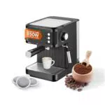 Avilia Kaffeemaschine 1633 W mit Mahlwerk, Kapseln und Dampfdüse – kompaktes Design