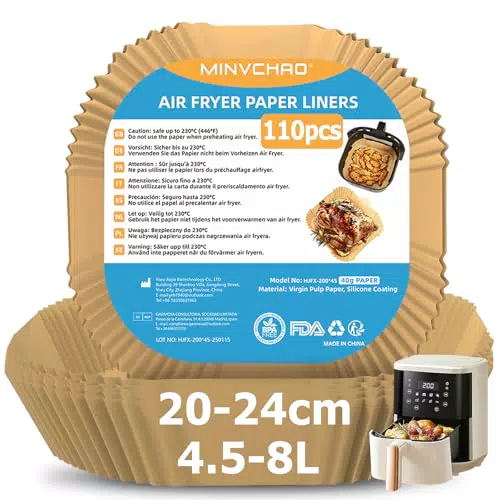 Cosori Backpapier für Heißluftfritteuse 20-24cm, optimales Zubehör