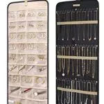 Bagsmart Schmuck-Organizer zum Aufhängen - Doppelseitiger Halter für Ohrringe und Halsketten