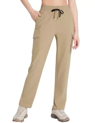 Baleaf Damen Wanderhose Wasserabweisend Cargohose mit großen Taschen
