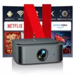Beamer 4K - Smart Beamer mit WiFi, Bluetooth, Netflix und Android Funktionen