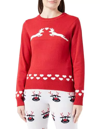 Bestseller ONLXMAS Snowflake Pullover mit Rundhalsausschnitt