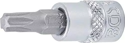 BGS Bit-Einsatz T30 für Torx, Länge 38 mm, 6,3 mm (1/4") aus CV-Stahl