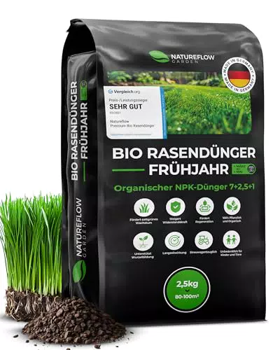 Natureflow Garden Bio Rasendünger – Organischer Dünger für gesunden Rasen
