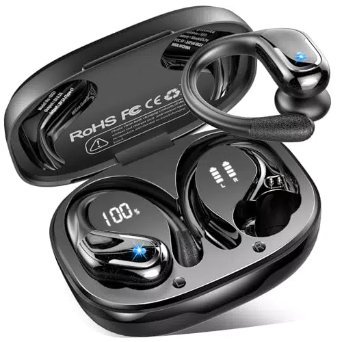 Bluetooth Kopfhörer Sport, Hi-Fi Stereo, IP-X8 Wasserdicht, Noise Cancelling