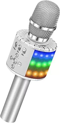BONAOK Kinder Karaoke Mikrofon – Tragbares Bluetooth Mikrofon für Partys