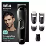 Braun MGK3410 Bartpflege und Bodygroomer Set – 6-in-1 Trimmer für Herren
