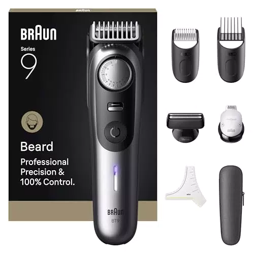Braun Barttrimmer BT9520 mit Power Boost, 52 Längen und wasserdichtem Design