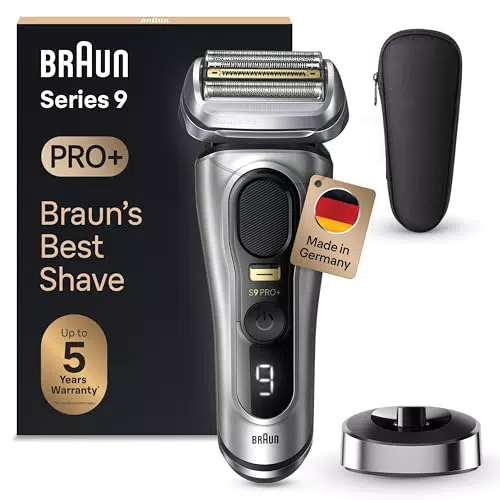 Braun Series 9 Pro+ Elektrorasierer für Herren mit 5 Rasierelementen, Wet & Dry