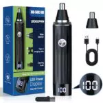 Brigin Nasenhaartrimmer 2 in 1 mit LED-Anzeige und IPX7 wasserdicht