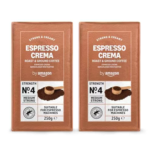 Amazon Espresso Crema Gemahlener Kaffee – Lichte Röstung, Rainforest Alliance