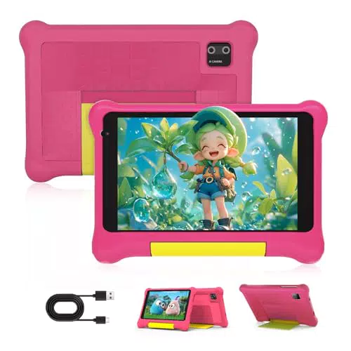 Byxsb Kinder Tablet 7-Zoll, Android 13, Quad Core, 5GB RAM, 32GB ROM, WiFi, Bluetooth