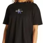 Calvin Klein Monologo Kurzarm T-Shirt für Damen im Loose Fit