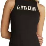 Calvin Klein Damen Tank Top Varsity Rib Slim Fit