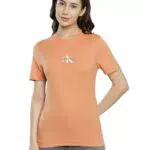 Calvin Klein Jeans Damen T-Shirt Kurzarm Monologo Slim Fit Rundhalsausschnitt