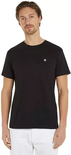 Calvin Klein Jeans Herren T-Shirt Kurzarm CK Embro Badge Tee Rundhalsausschnitt