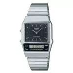 Casio Herrenuhr Quarz CA.AQ-800E-1AEF mit Silberarmband