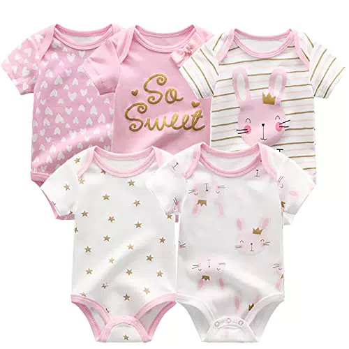 Chamie Baby Bodysuit Kurzarm für Jungen und Mädchen 0-12 Monate