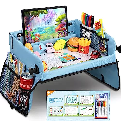 COOLJOY Kinder Knietablett Reisetisch - Multifunktionales Malbrett für Kinder