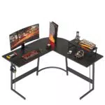 CubiCubi Gaming Tisch L-Form - Ecktisch mit Monitorständer, platzsparend und montierbar