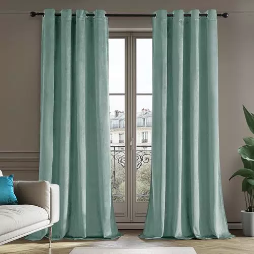 Deconovo Vorhänge 100% Verdunkelung Blickdicht mit Ösen für Schlafzimmer
