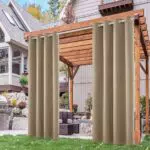 Deconovo Blickdichte Gardinen für Außenbereiche – Wetterfeste Terrassenvorhänge