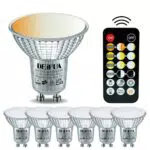 DEIFUA GU10 LED Lampe mit Fernbedienung, dimmbar, 4 Farbtemperaturen, 530LM