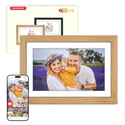 Nehmen Sie den Digitalen Bilderrahmen WLAN 10,1" mit 32GB Speicher und Touchscreen