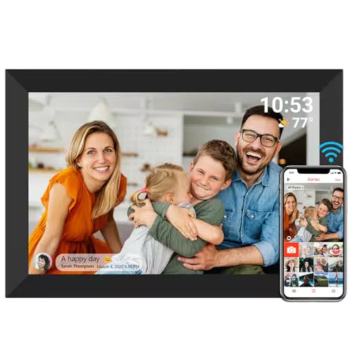 Digitaler Bilderrahmen FRAMEO WiFi 10,1 Zoll IPS LCD Touchscreen 1280x800, 32GB Speicher, Schwarz
