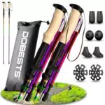 DOBESTS Teleskop Wanderstöcke aus Carbon & Aluminium, faltbar und verstellbar
