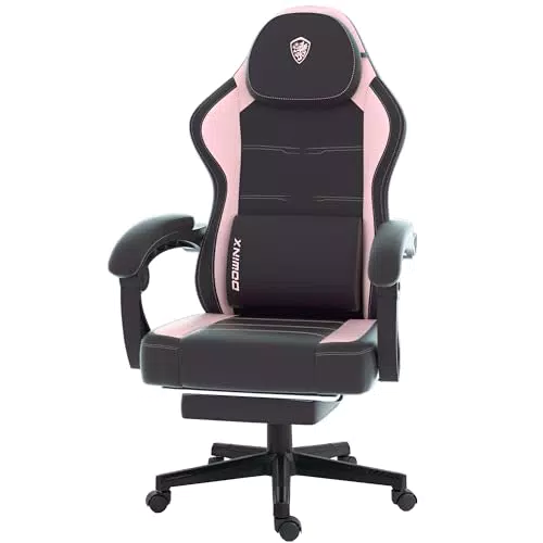 Dowinx Gaming Stuhl - Ergonomischer PC-Stuhl mit Lendenwirbelstütze und breiter Rückenlehne