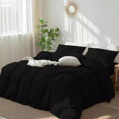 DXHOME Bettwäsche Modern aus Baumwolle mit Reißverschluss und Kissenbezügen