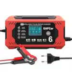 EAFCar 6A Autobatterie Ladegerät 12V mit Temperaturkompensation für KFZ und Boote
