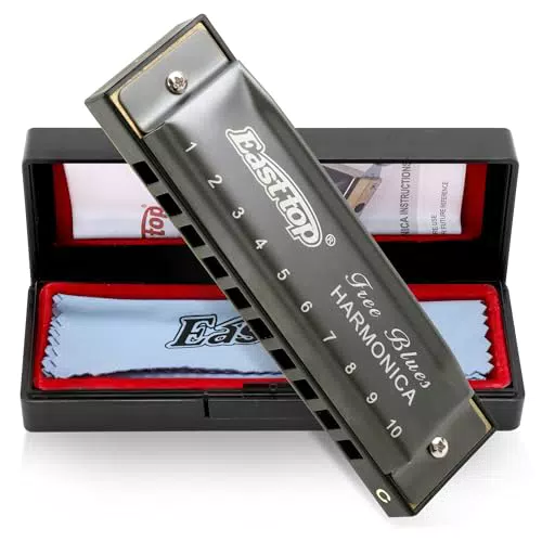 East Top Diatonische Mundharmonika C – Professionelle Blues Harmonica für Anfänger und Spieler