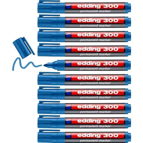 Edding 300 Permanentmarker - Rundspitze 1,5-3 mm - wasserfest und schnell-trocknend