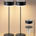 EDISHINE Kabellose LED Tischlampe - Touch Dimmbar, IP54 Wasserdicht, Akku