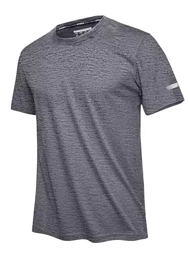 EKLENTSON Herren Trainingsshirt Kurzarm Atmungsaktiv Fitness Kleidung