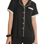 Ekouaer Schlafanzug Damen Kurzarm Pyjama Set für den Sommer