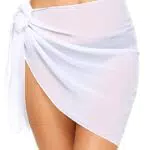 Ekouaer Sarong Damen Chiffon Strandkleid Pareo Sexy Strandtunika
