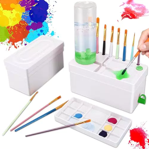 EPROICKS Pinselreiniger 4-in-1 für Acryl- und Aquarellfarben, Kunstzubehör