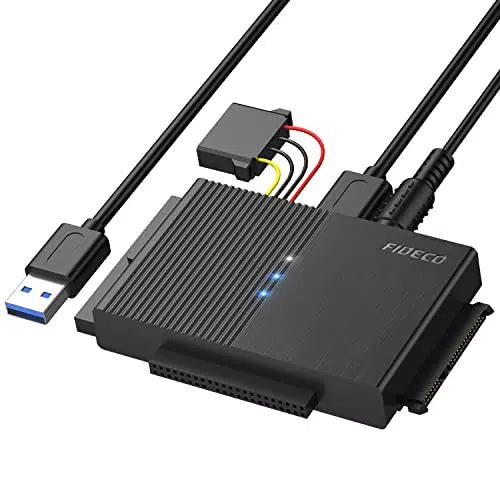 FIDECO USB 3.0 Festplattenadapter für SATA und IDE, konvertierbar für HDD/SSD