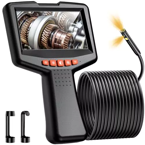 FINIBO Endoskopkamera 5m mit Licht, Dual Lens, 1080P HD, wasserdicht IP67