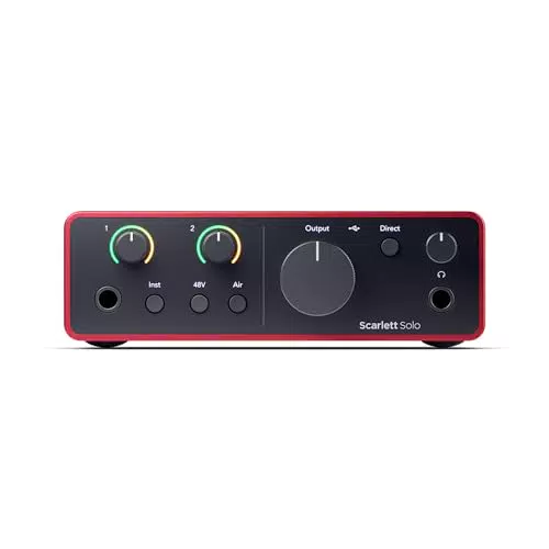 Focusrite Scarlett Solo Studio 4. Gen USB-Audio-Interface für Songwriter