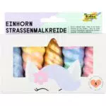 Folia Einhorn Straßenmalkreide - Kreative Kreide im Horn-Design für Kinder