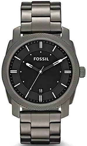Fossil Machine uhr für Herren, Quarzwerk mit Edelstahl- oder Lederarmband