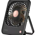 Funme Tischventilator 3000mAh - Tragbarer, leiser Ventilator für Reisen und Büro