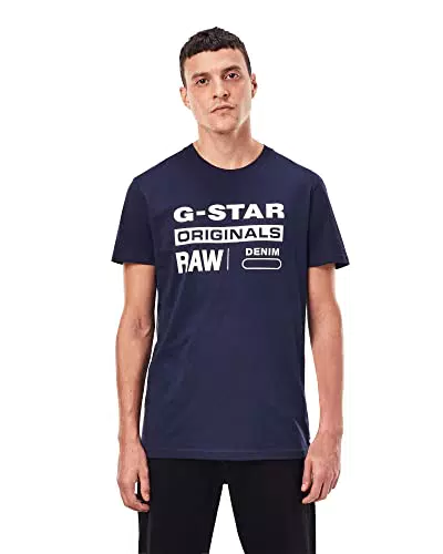 G-STAR RAW Herren Raw. Graphic T-Shirt, Blau