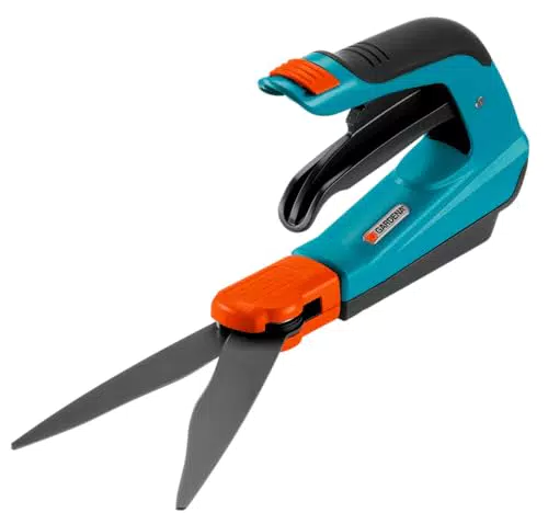 Gardena Comfort Grasschere: Hochwertige Schere mit Wellenschliff-Schneidmesser