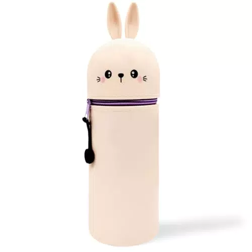 GDFJBG 2 in 1 Silikon-Federmäppchen, Kawaii Stifthalter für Büro und Uni