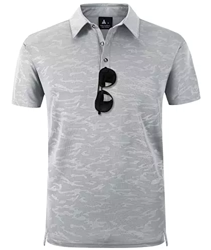 Geeksport Herren Poloshirt Kurzarm Sport Schnelltrocknend Atmungsaktiv
